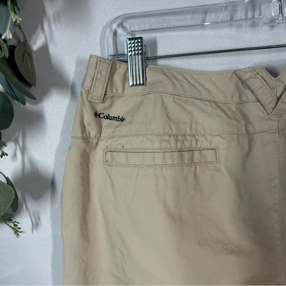 Columbia | 100% Cotton Khaki Bermuda Shorts Hiking Light Tan Women’s Size 10 - Picture 7 of 11